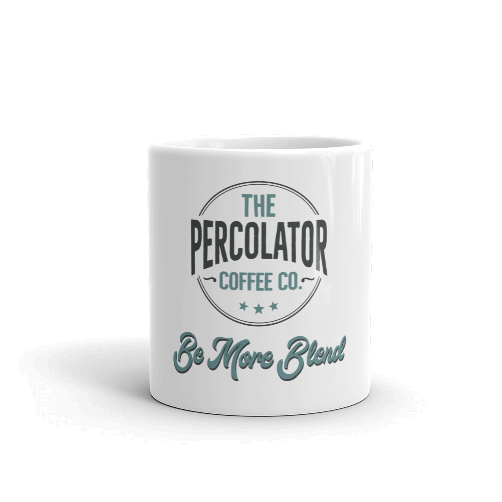 The Percolator Coffee Co. White Glossy Mug